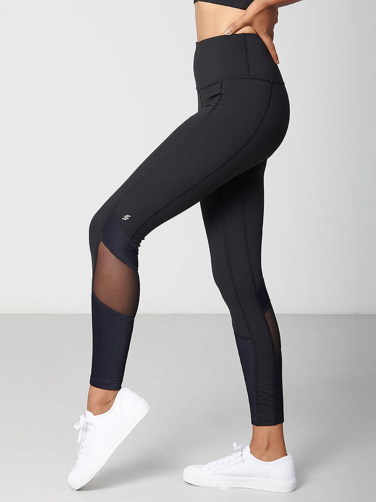 Women Black High Waist Leggings | L90 - view 2