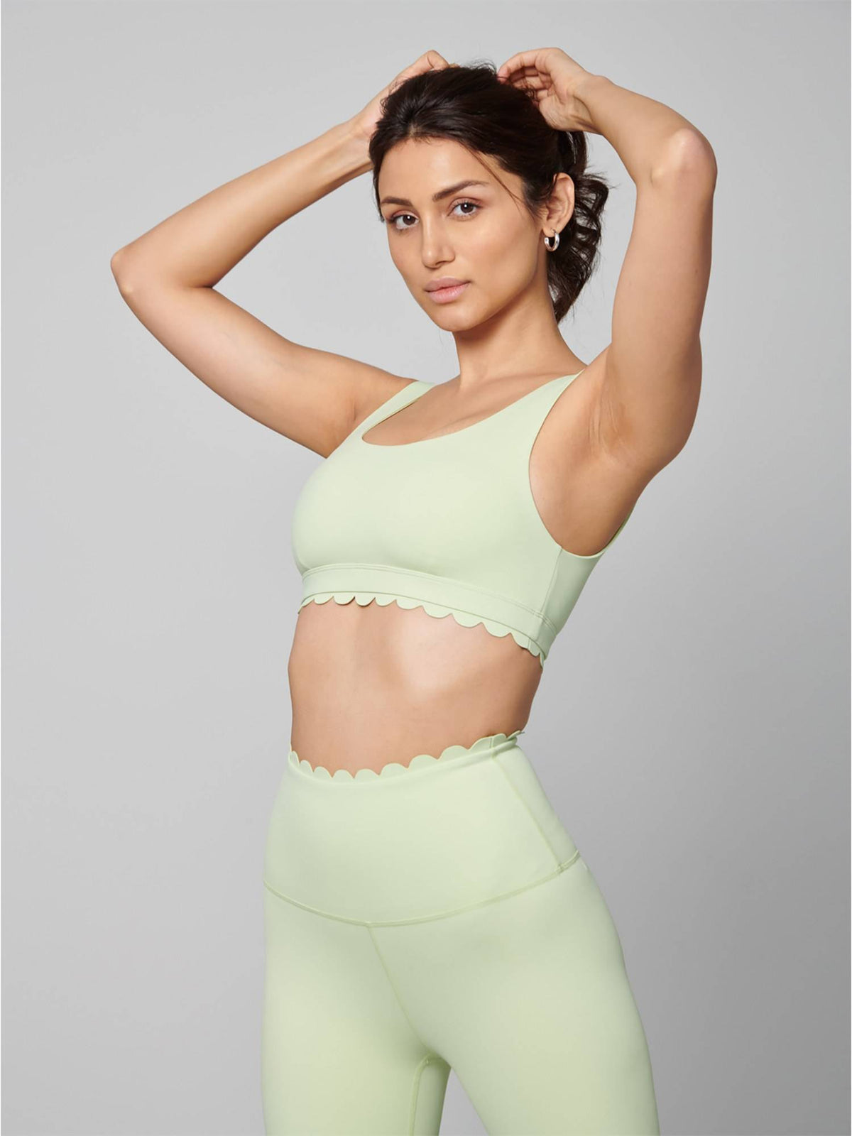 Women Scallop Edge Berry Sports Bra | sb09 - view 6