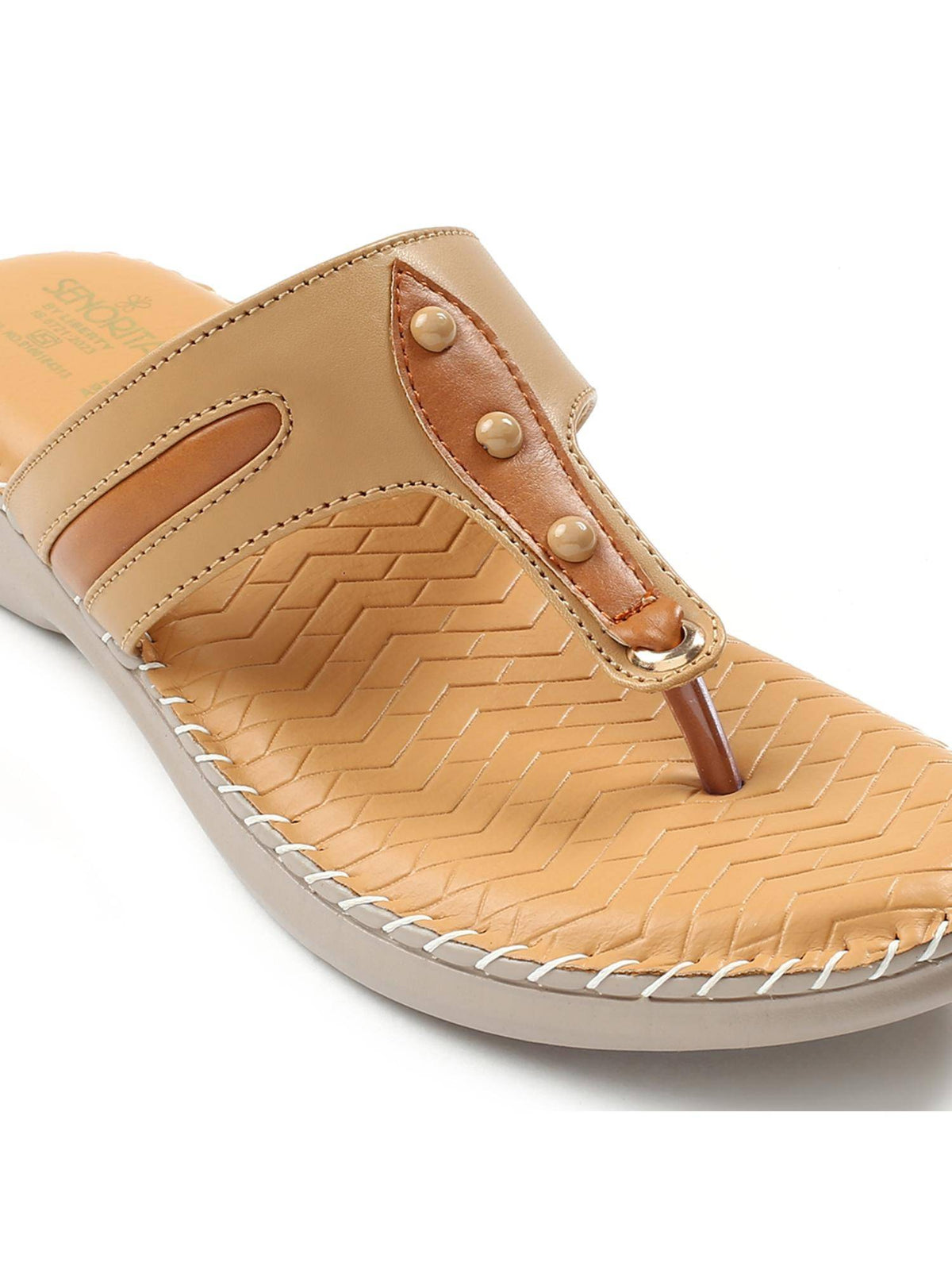 Cream Platform Round Toe Sandal | SD89 - view 14