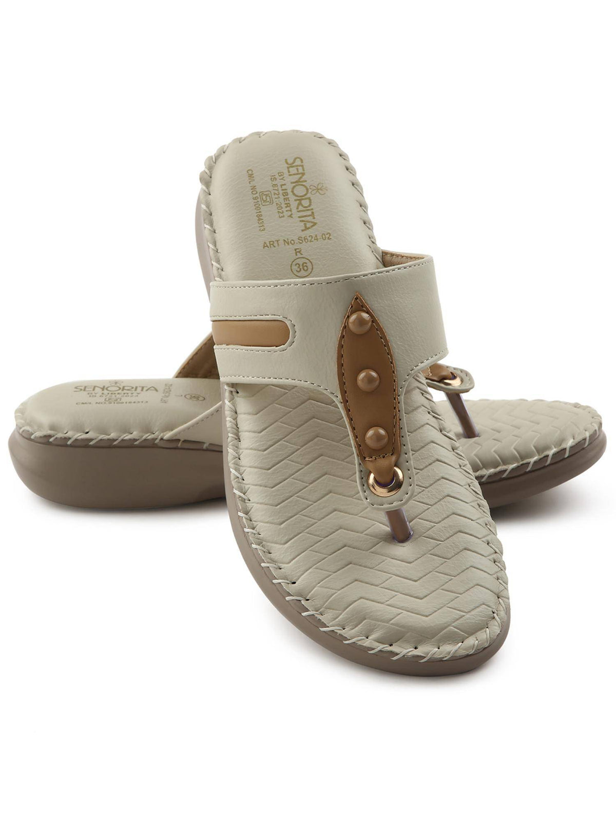 Cream Platform Round Toe Sandal | SD89 - view 9