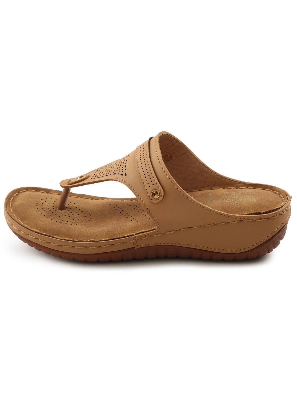 Beige Platform Round Toe Sandal | SD89 - view 4