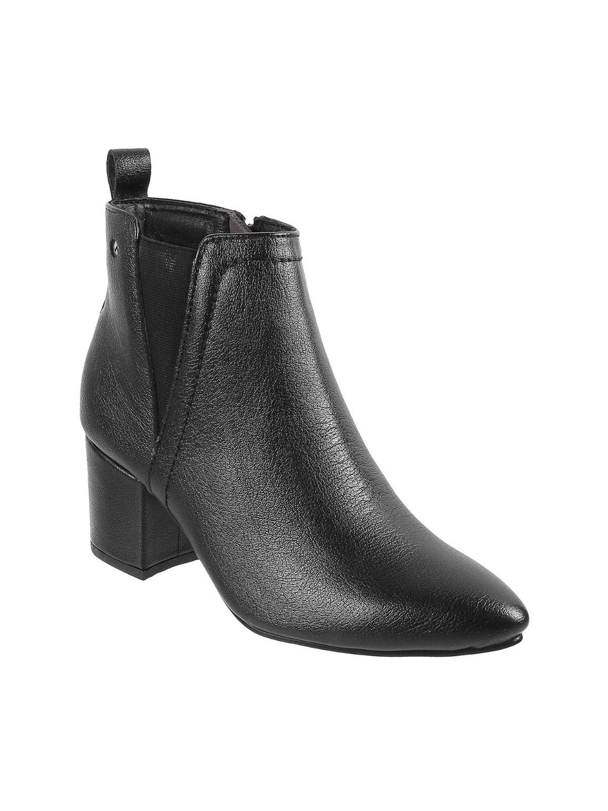 Women Textured Synthetic Black Chelsea Boots | BT61 - view 1