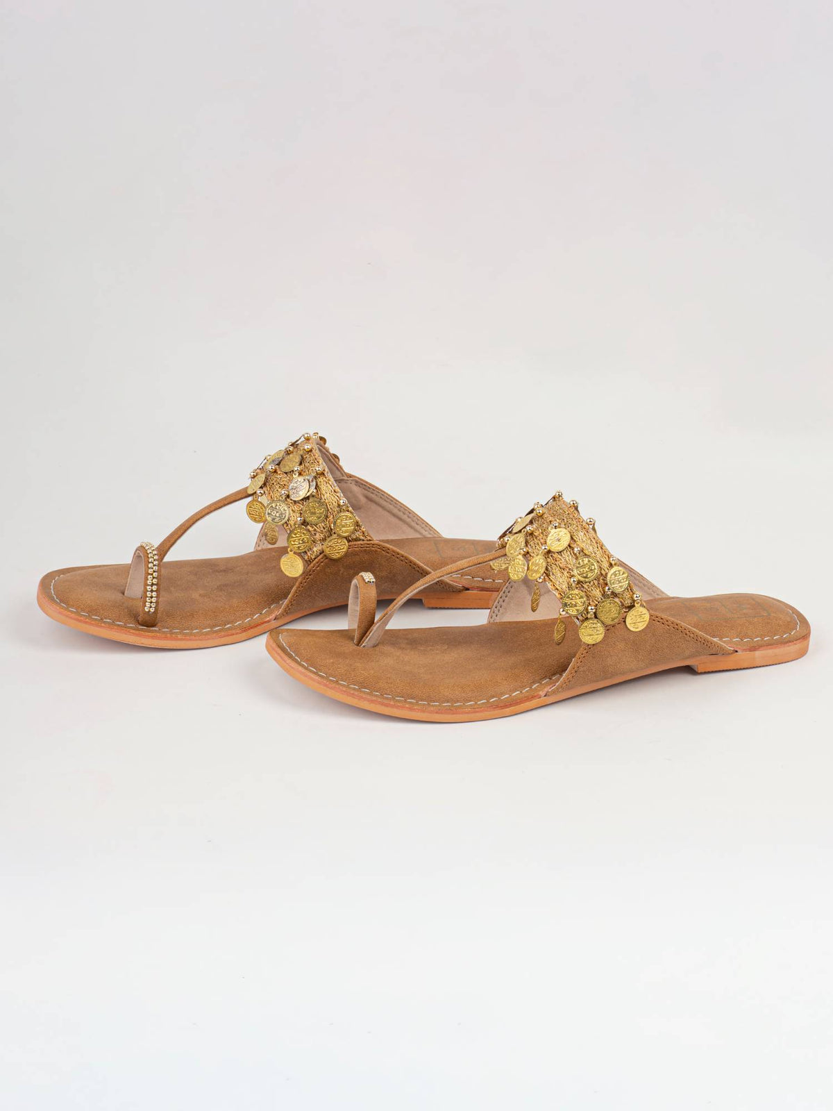 Women Brown Naira Vegan Kolhapuri | F61 - view 3