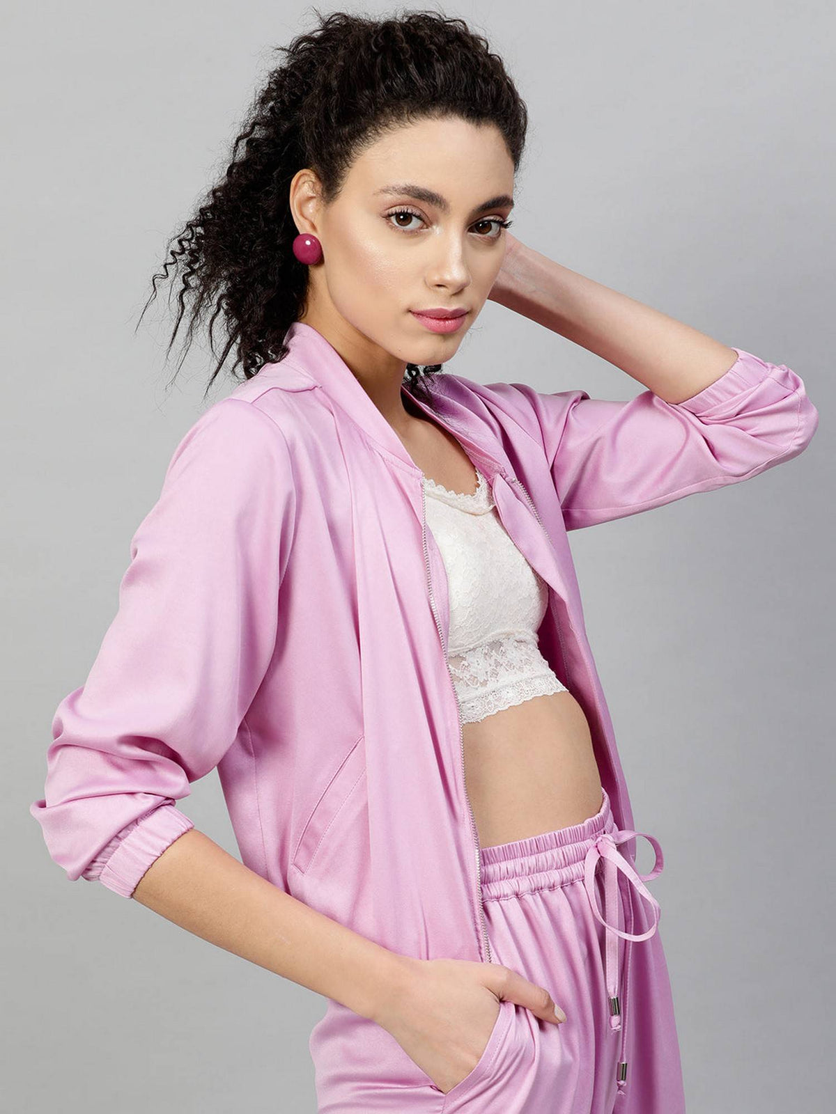 Satin Bomber Jacket | JC78 - view 26