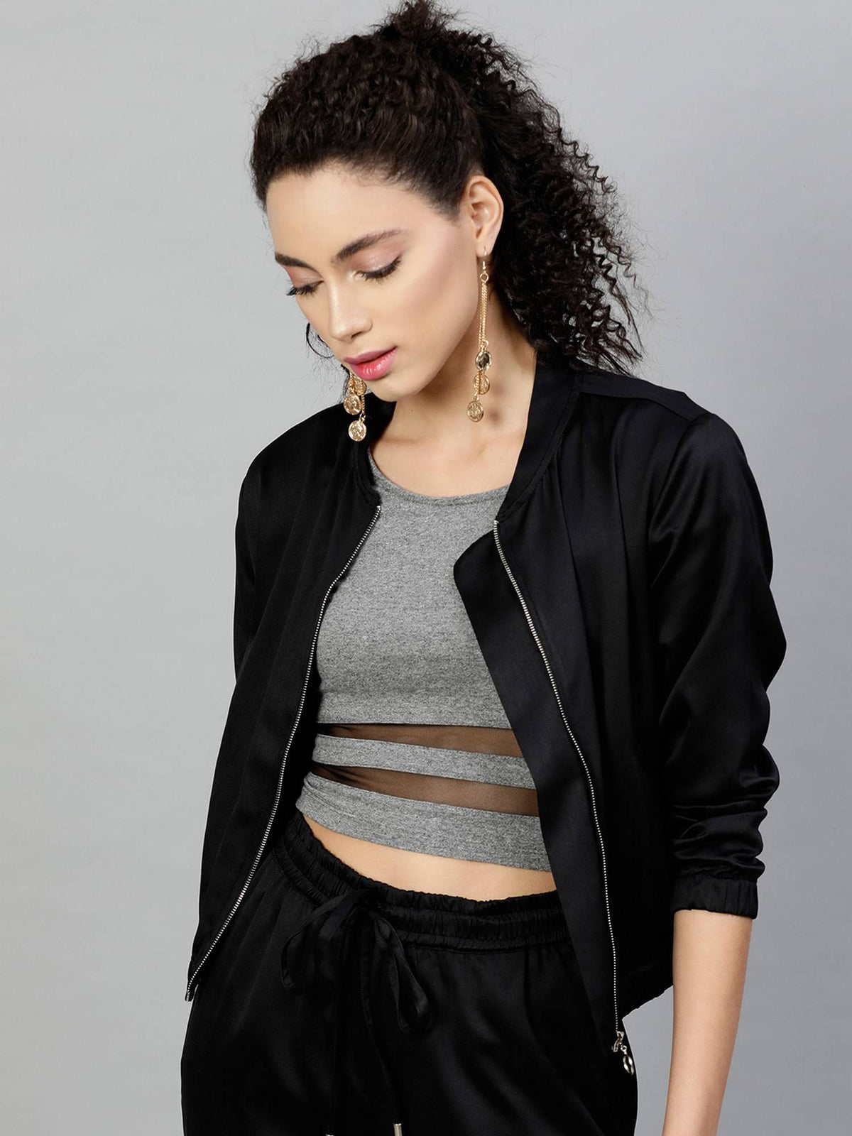 Satin Bomber Jacket | JC78 - view 7