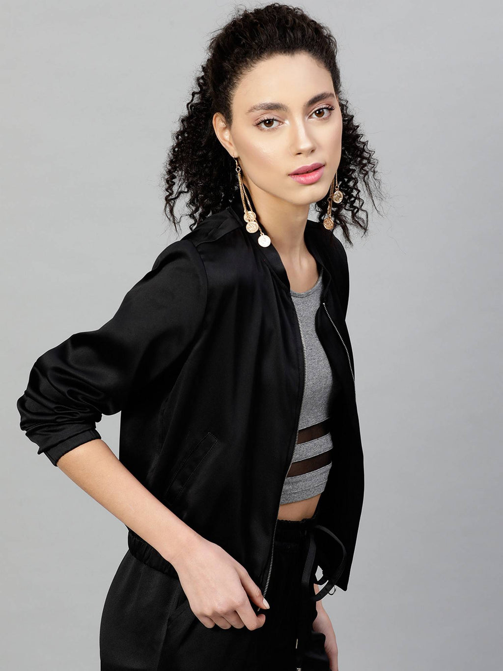 Satin Bomber Jacket | JC78 - view 3