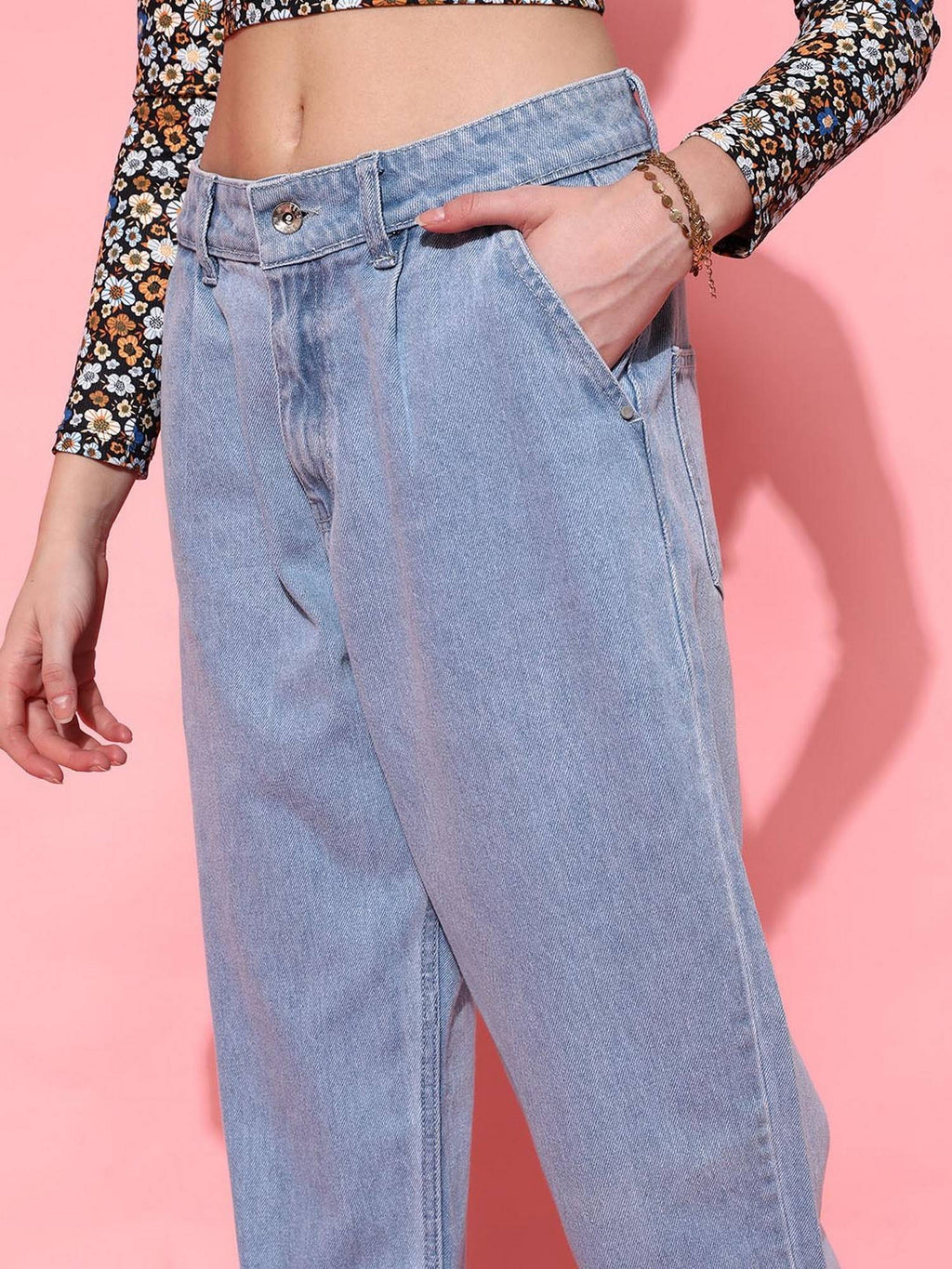 Bottom Fold Denim Jeans | ST23 - view 4