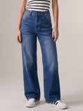 Blue Clean Washed Folded Hem Jeans | RF89 - view 1