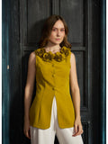 Mustard Neon Rose Vest Top | TT98 - view 1