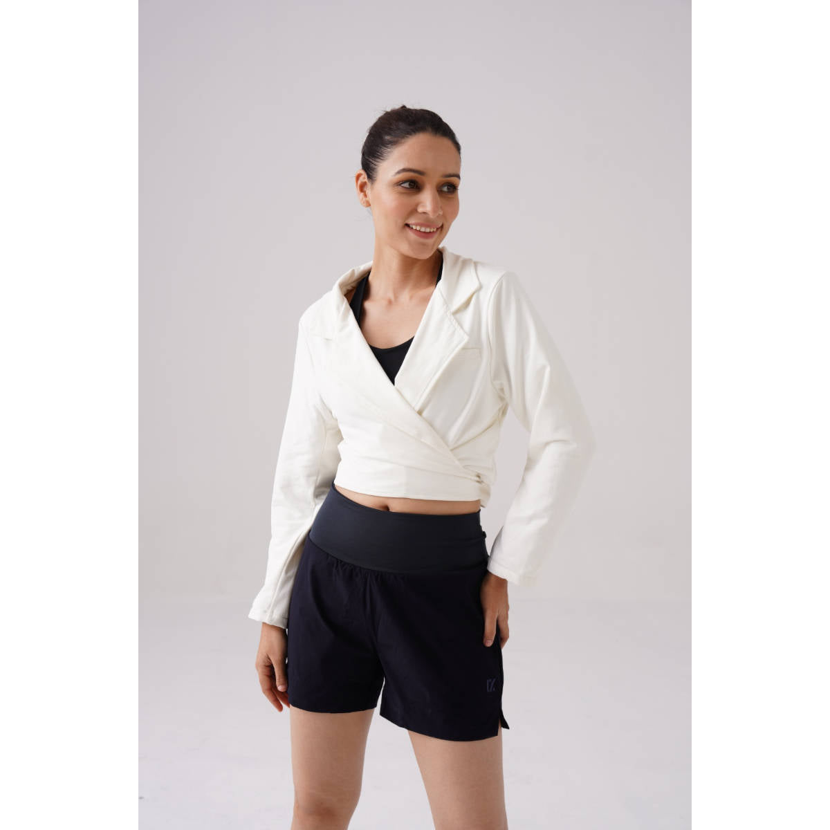 Women Active Swoosh Full Sleeve Jacket Black | JK12 - view 10