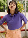 Solid Purple Polo T-Shirt | PW43 - view 1