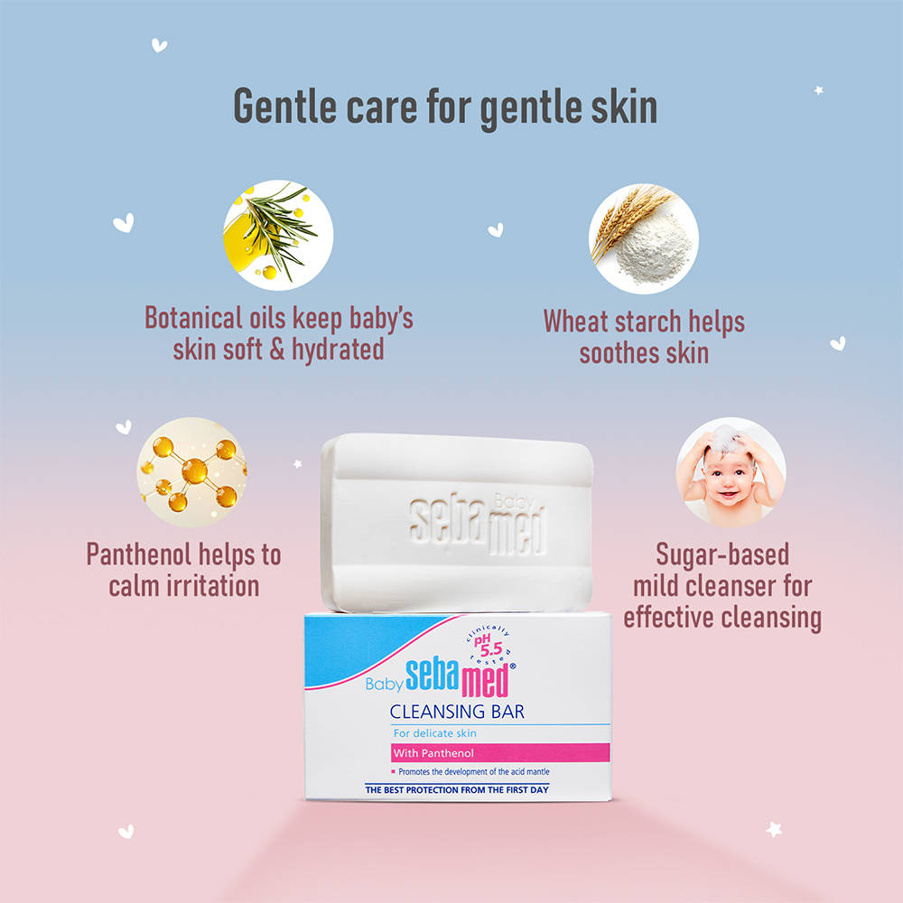 Baby Cleansing Bar, pH 5.5 , Newborn Bathing, Soap Free, Tear Free | H02 - view 2