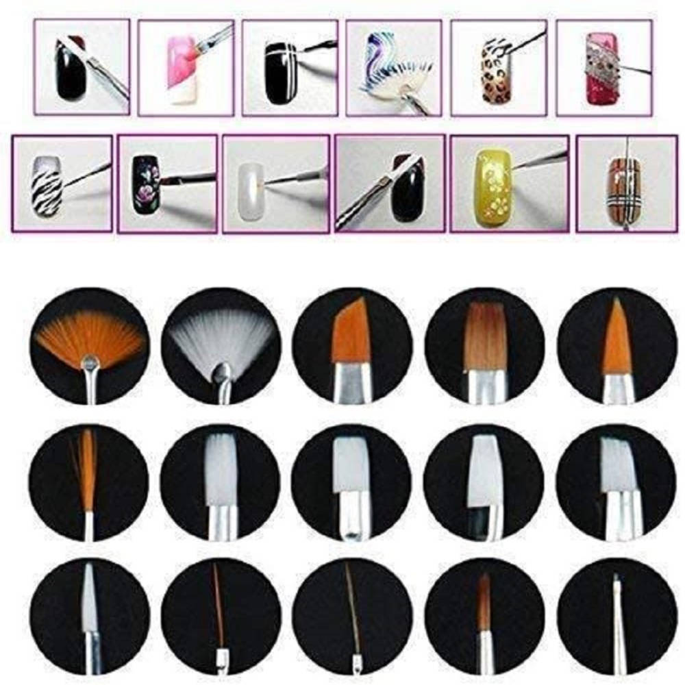 Nail Art Kit Brush Set Acrylic Uv Polish Brushes Tool Kit | T32 - view 7