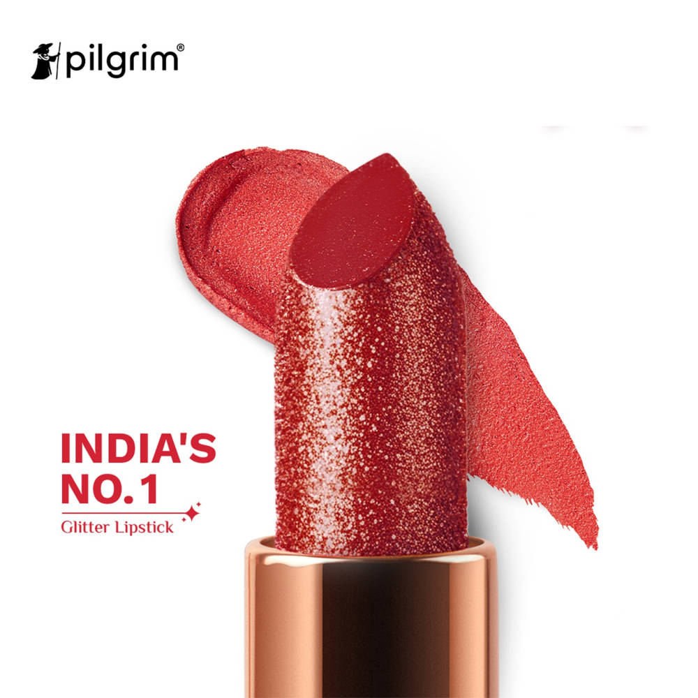 Dubai Bling Glitter Lipstick Soft Matte Finish, Non-Drying with Vitamin E - Jumeirah Jewel01 | L12 - view 15