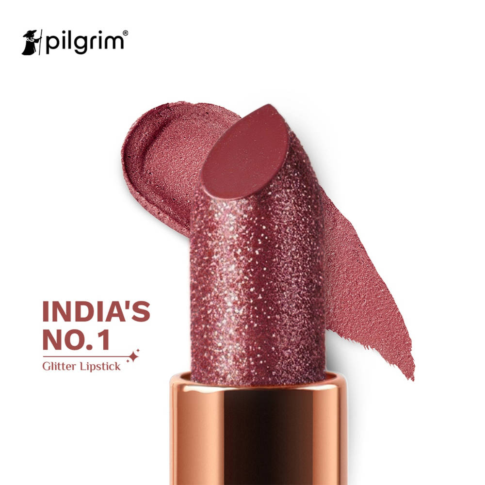 Dubai Bling Glitter Lipstick Soft Matte Finish, Non-Drying with Vitamin E - Jumeirah Jewel01 | L12 - view 29