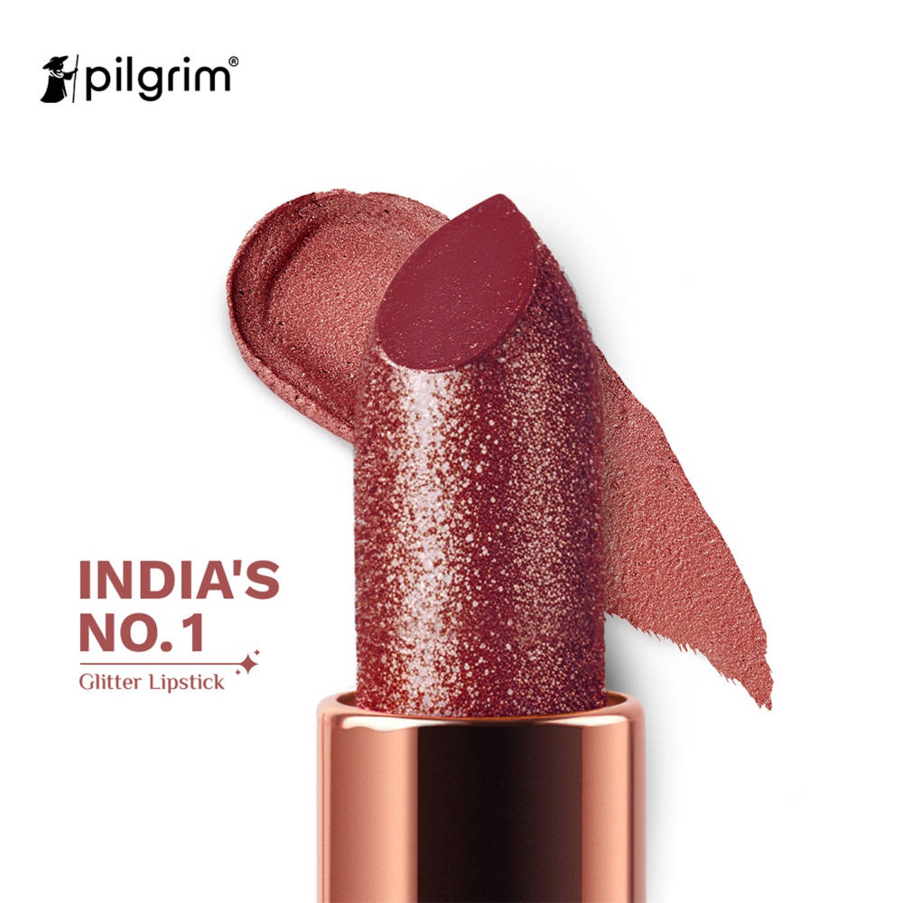 Dubai Bling Glitter Lipstick Soft Matte Finish, Non-Drying with Vitamin E - Jumeirah Jewel01 | L12 - view 43