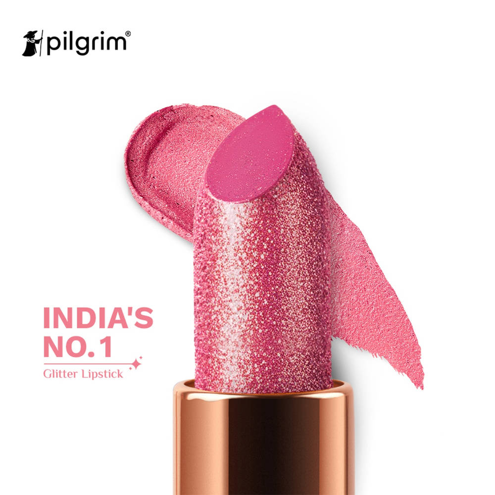 Dubai Bling Glitter Lipstick Soft Matte Finish, Non-Drying with Vitamin E - Jumeirah Jewel01 | L12 - view 57