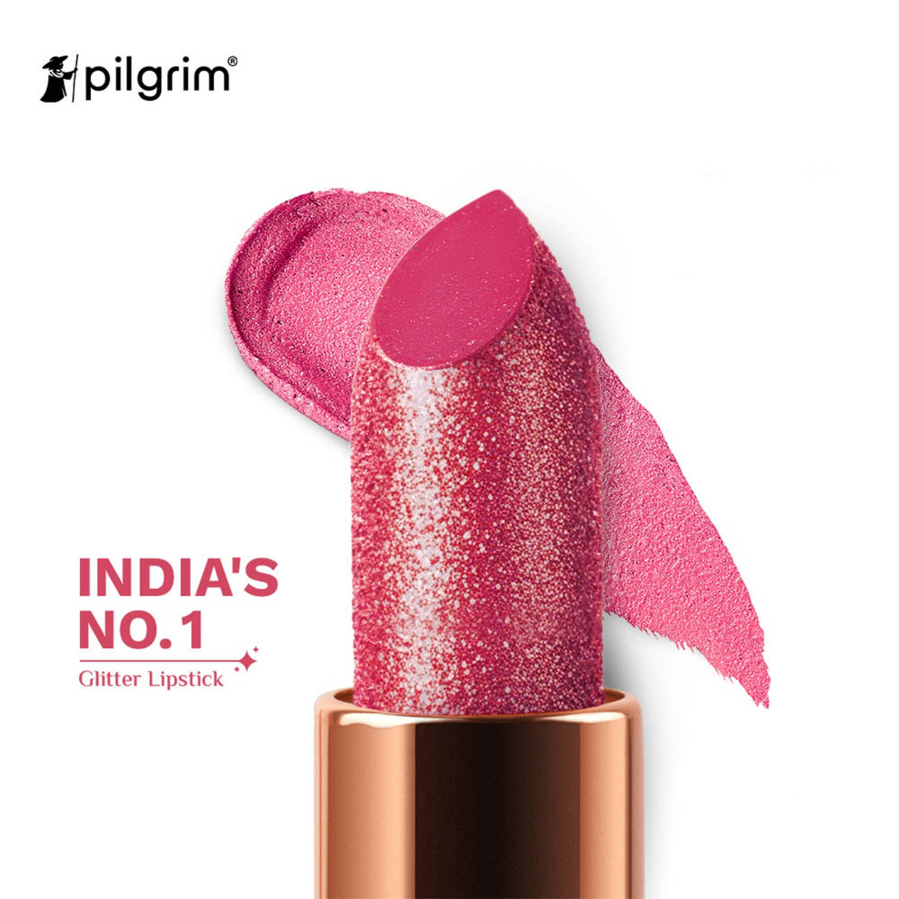 Dubai Bling Glitter Lipstick Soft Matte Finish, Non-Drying with Vitamin E - Jumeirah Jewel01 | L12 - view 71