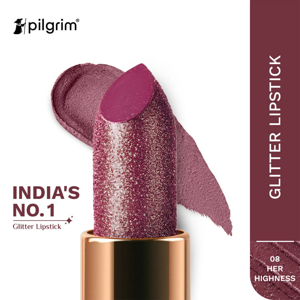Dubai Bling Glitter Lipstick Soft Matte Finish, Non-Drying with Vitamin E - Jumeirah Jewel01 | L12 - view 85