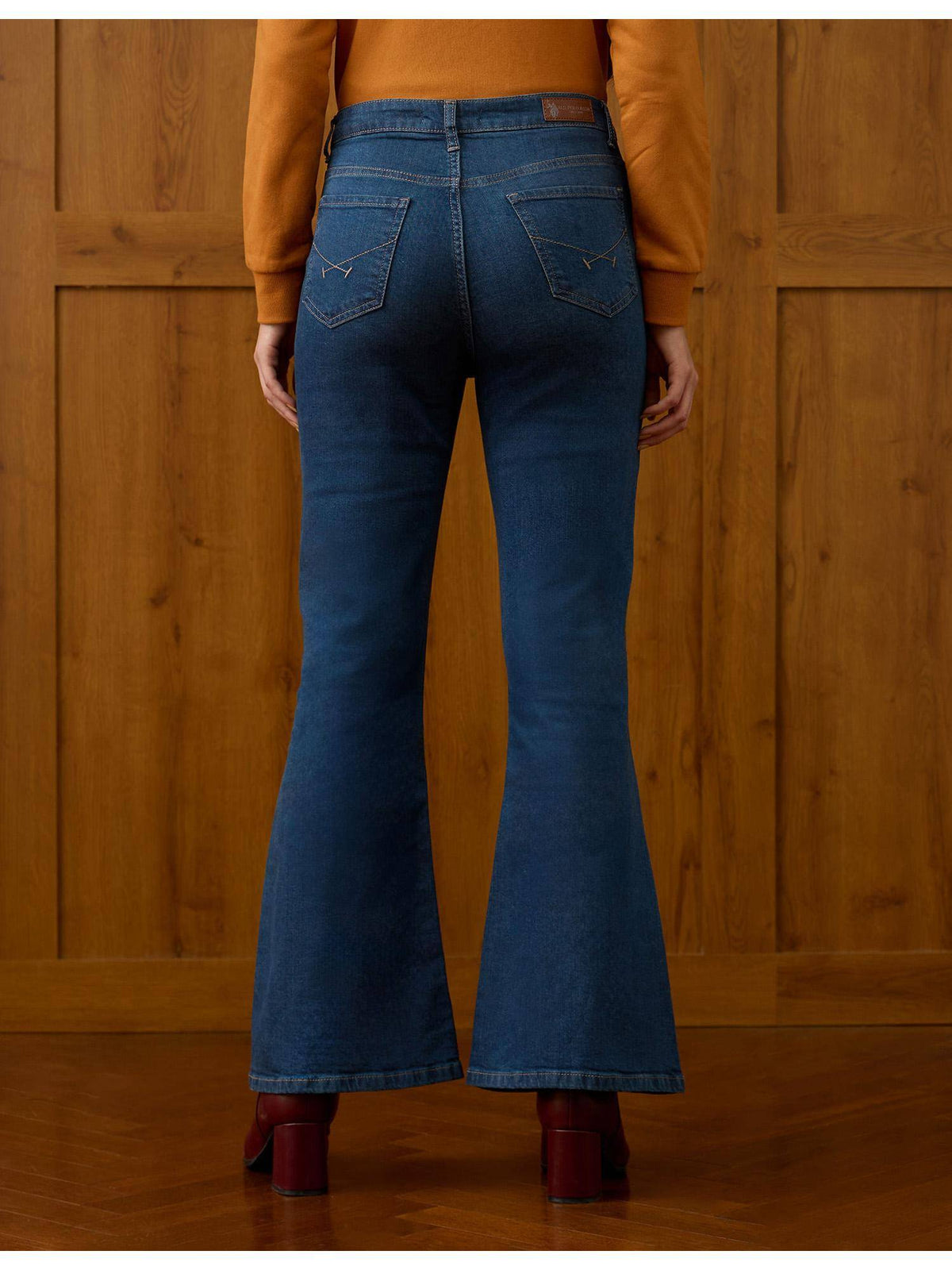 Women Blue High Rise Extreme Bootcut Fit Jeans | BT10 - view 5