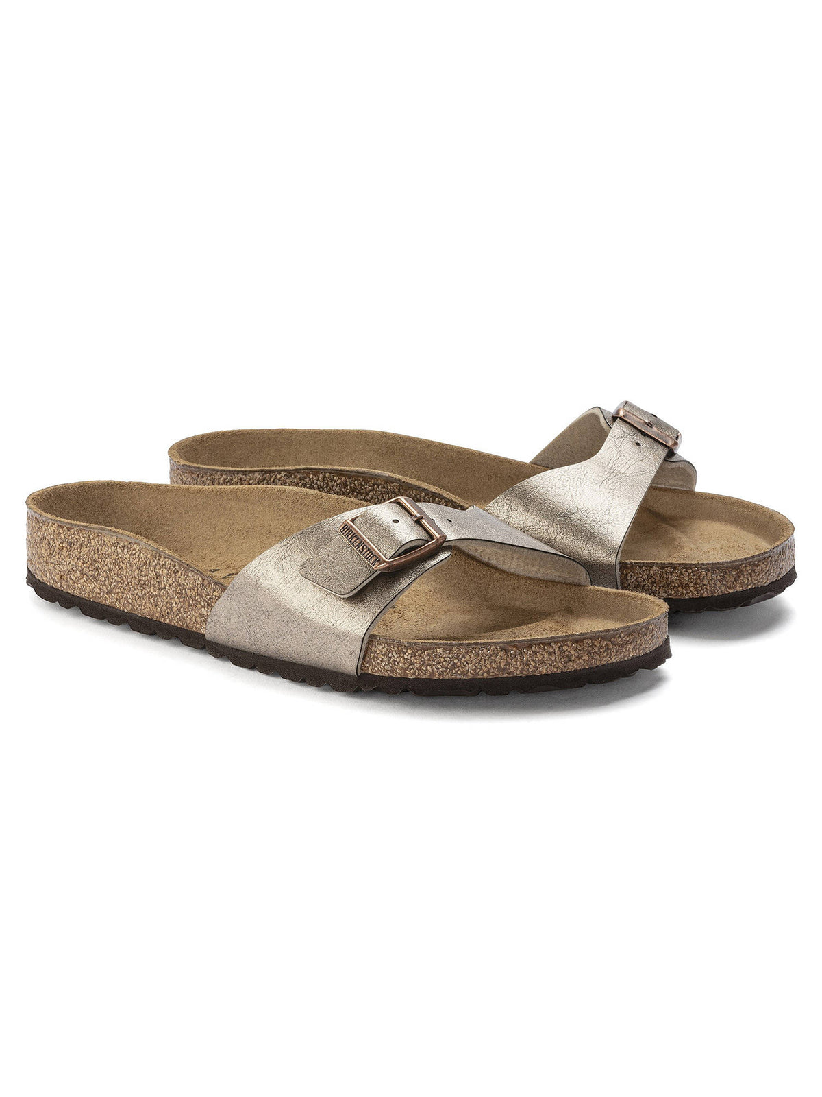 Madrid Solid Beige Narrow Width Women One-strap Sandals | SD89 - view 1