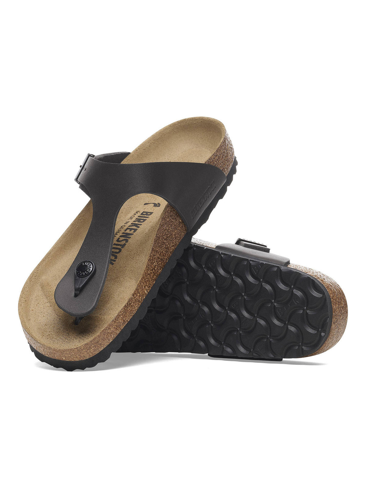 Gizeh Unisex Black Natural Leather Sandals | SD89 - view 3