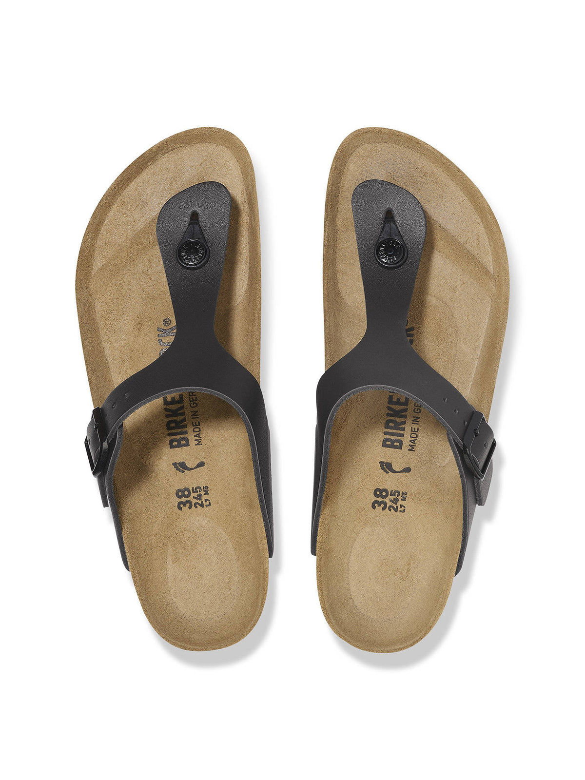 Gizeh Unisex Black Natural Leather Sandals | SD89 - view 4