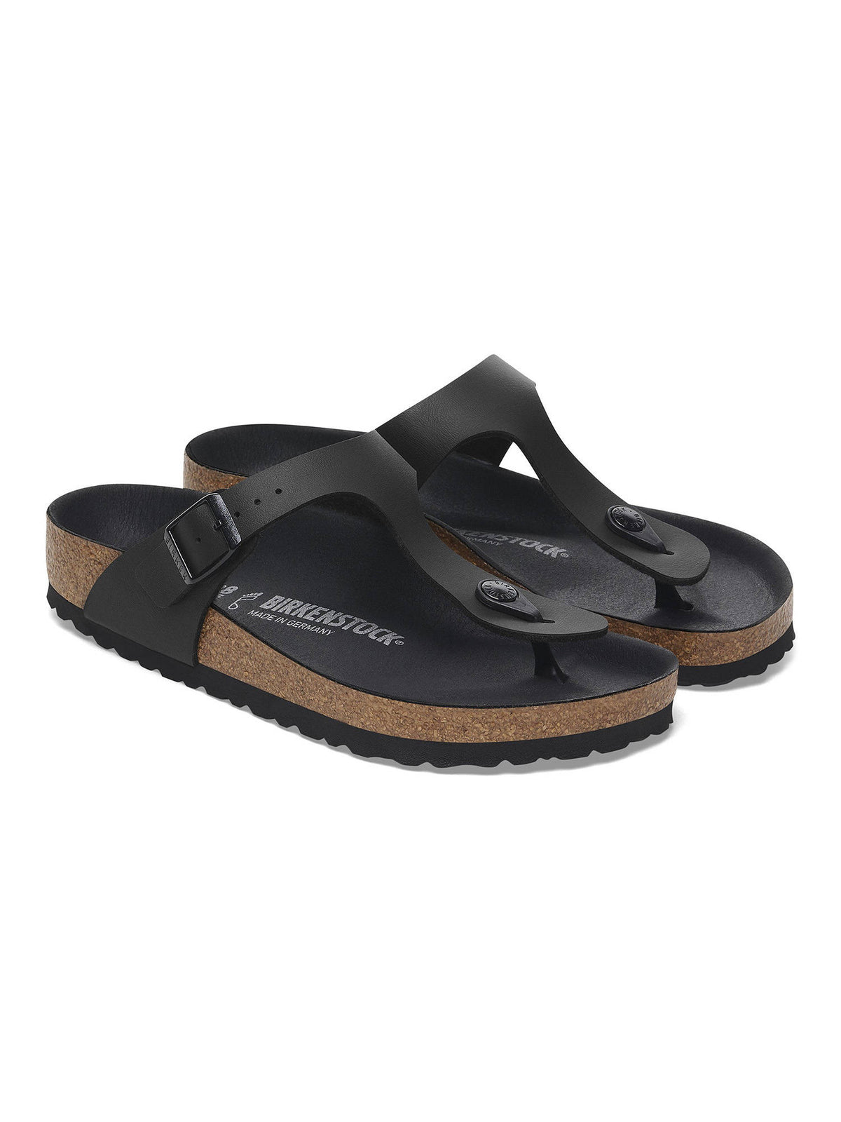 Gizeh Unisex Triples Black Birko-Flor Sandals | SD89 - view 1
