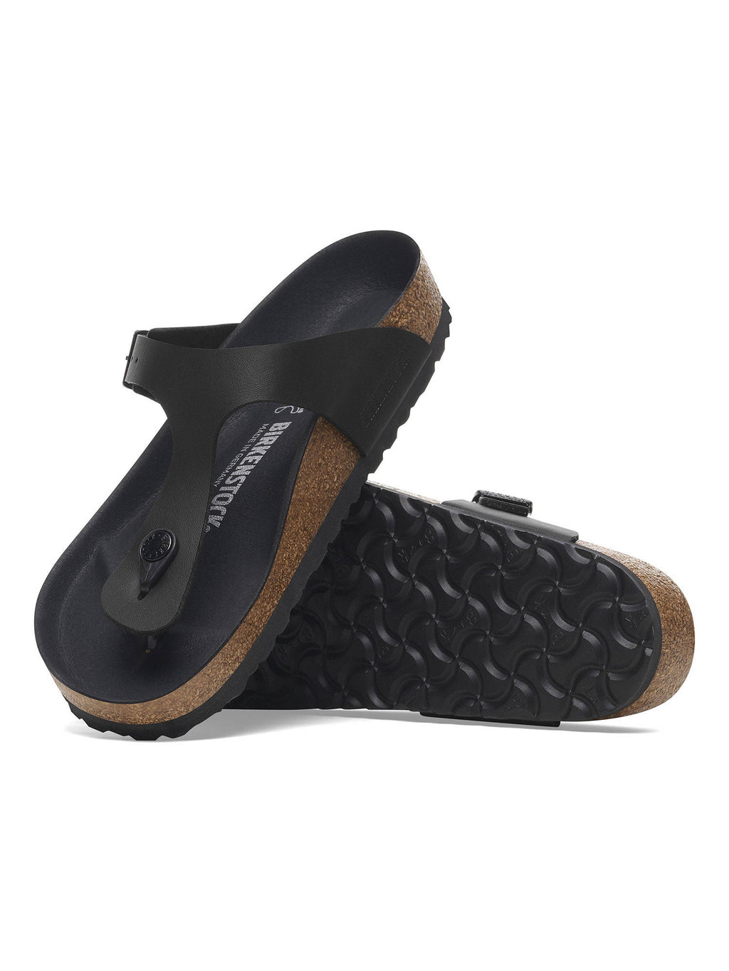 Gizeh Unisex Triples Black Birko-Flor Sandals | SD89 - view 3