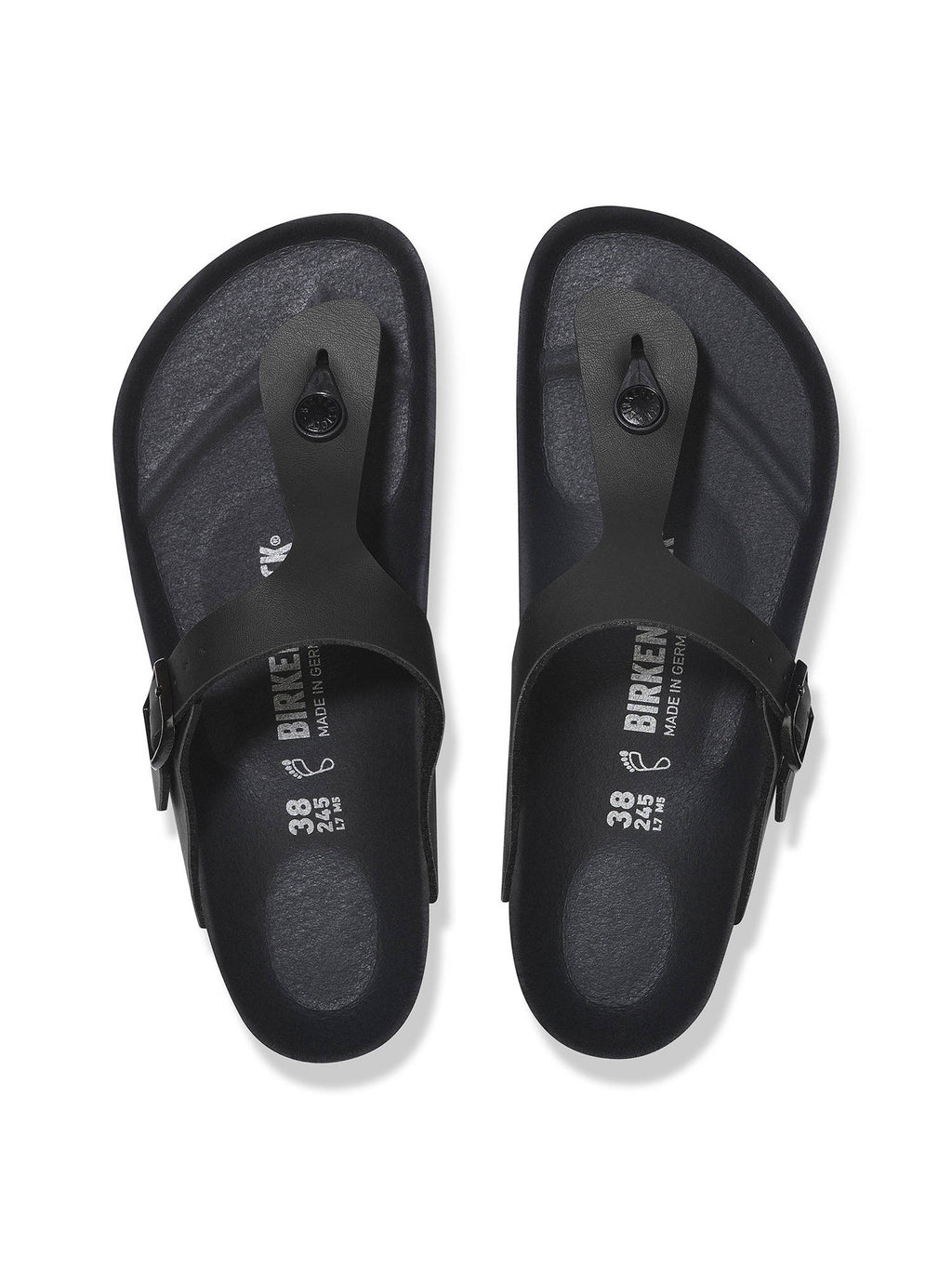 Gizeh Unisex Triples Black Birko-Flor Sandals | SD89 - view 4