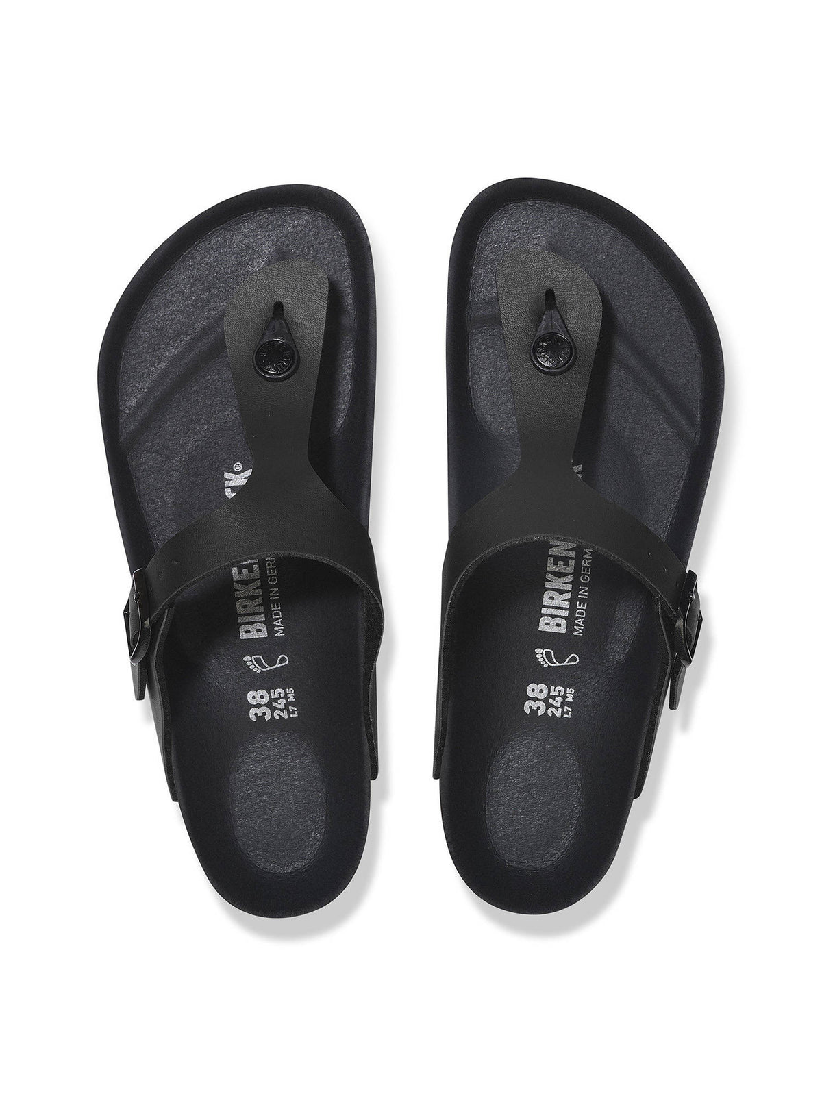 Gizeh Unisex Triples Black Birko-Flor Sandals | SD89 - view 4