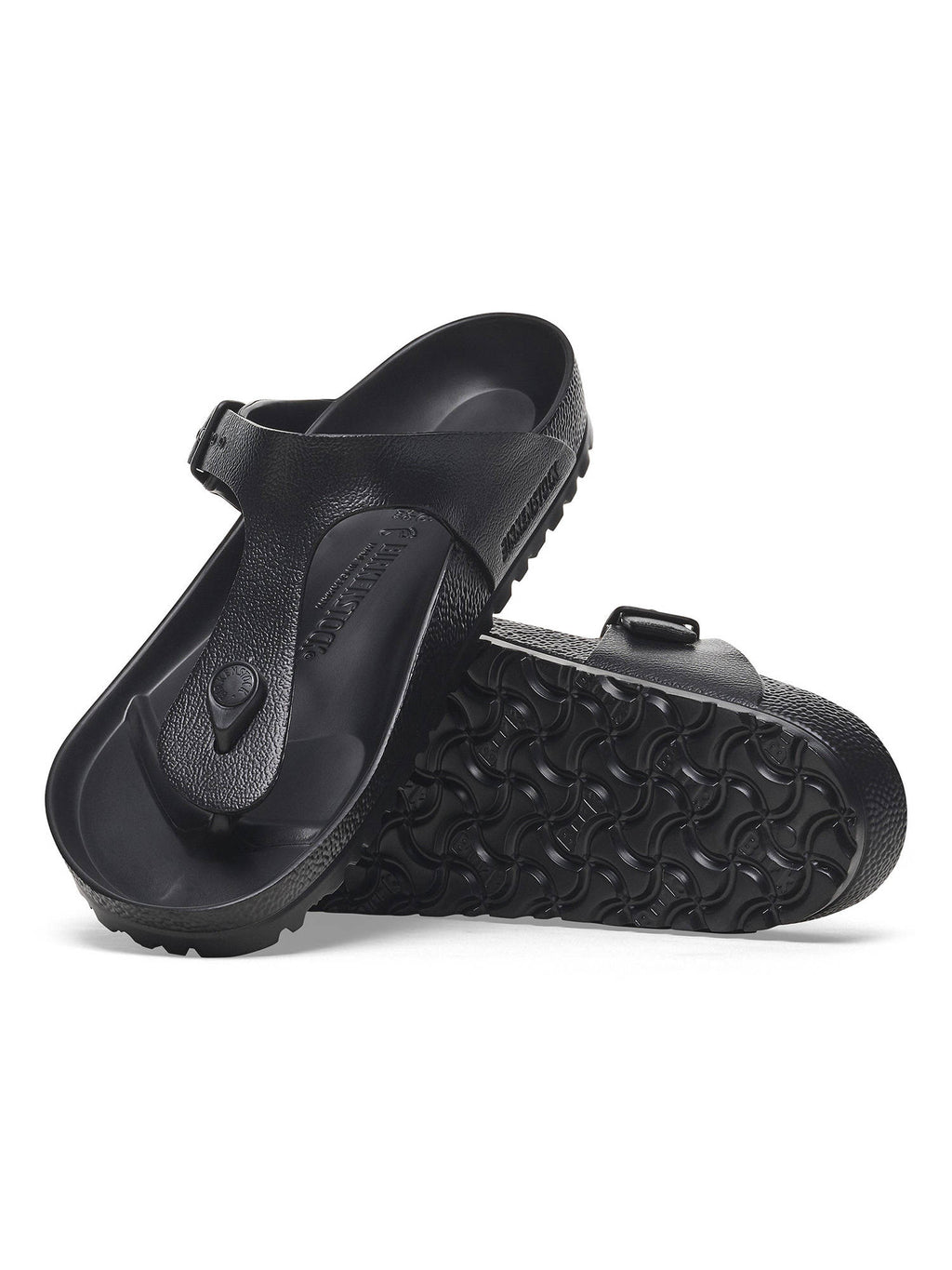 Gizeh Black Solid Regular Width Sandals | SD89 - view 3