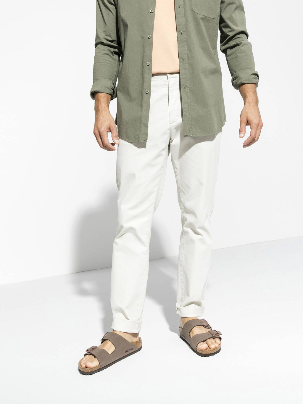 Brown Arizona Solid Narrow Width Sandals | SD89 - view 2
