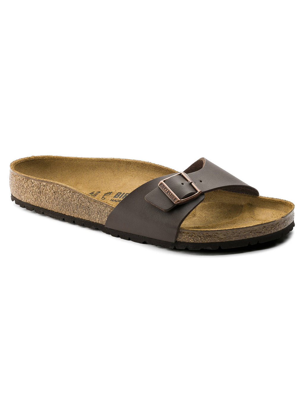 Madrid Birko-Flor Brown Sandals | SD89 - view 2