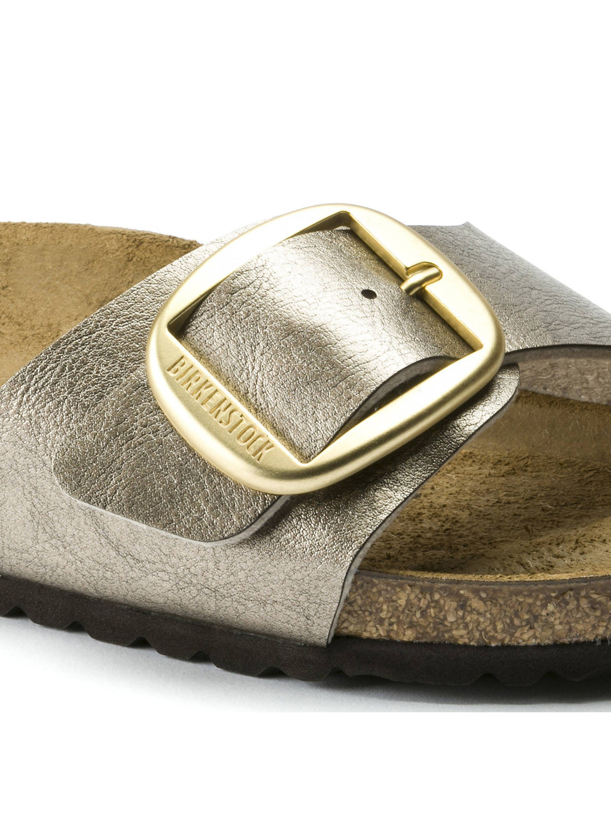 Madrid Big Buckle Birko-Flor Brown Narrow Women Sandals | SD89 - view 5