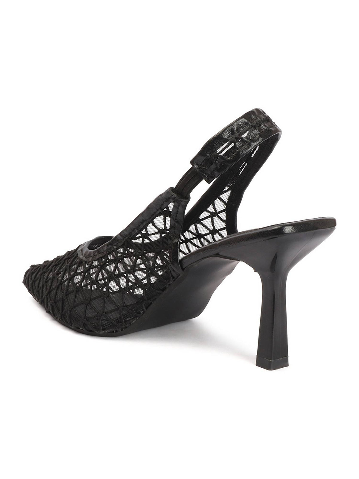 Women Black Pointed Toe Stiletto Heels | H78 - view 6