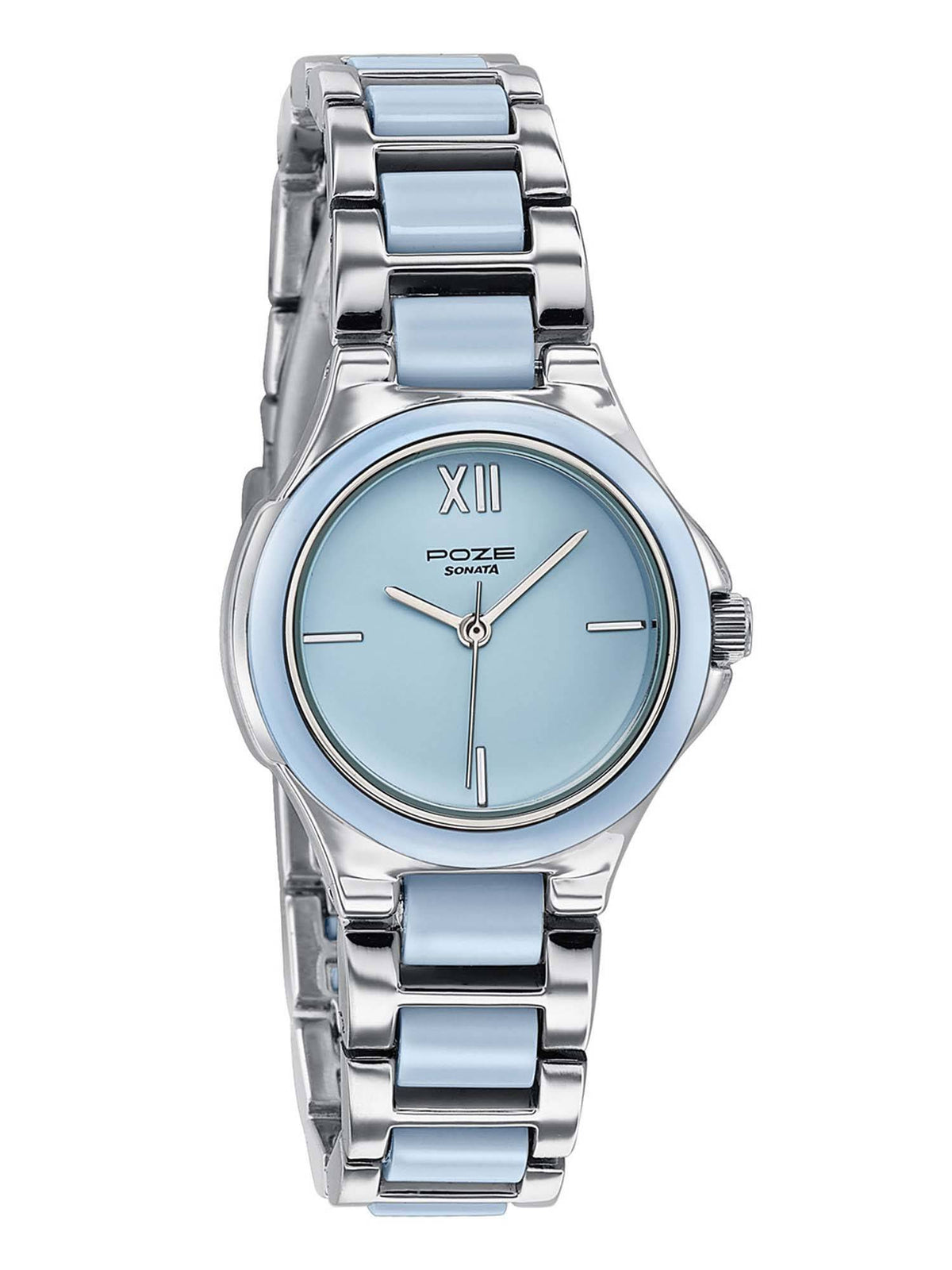 Poze 7 Analog Baby Blue Dial Watch For Women - SP80147KD02W | W92 - view 2