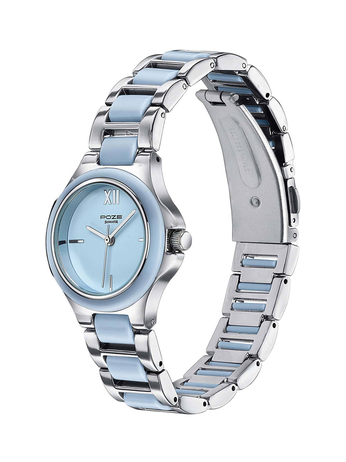 Poze 7 Analog Baby Blue Dial Watch For Women - SP80147KD02W | W92 - view 3