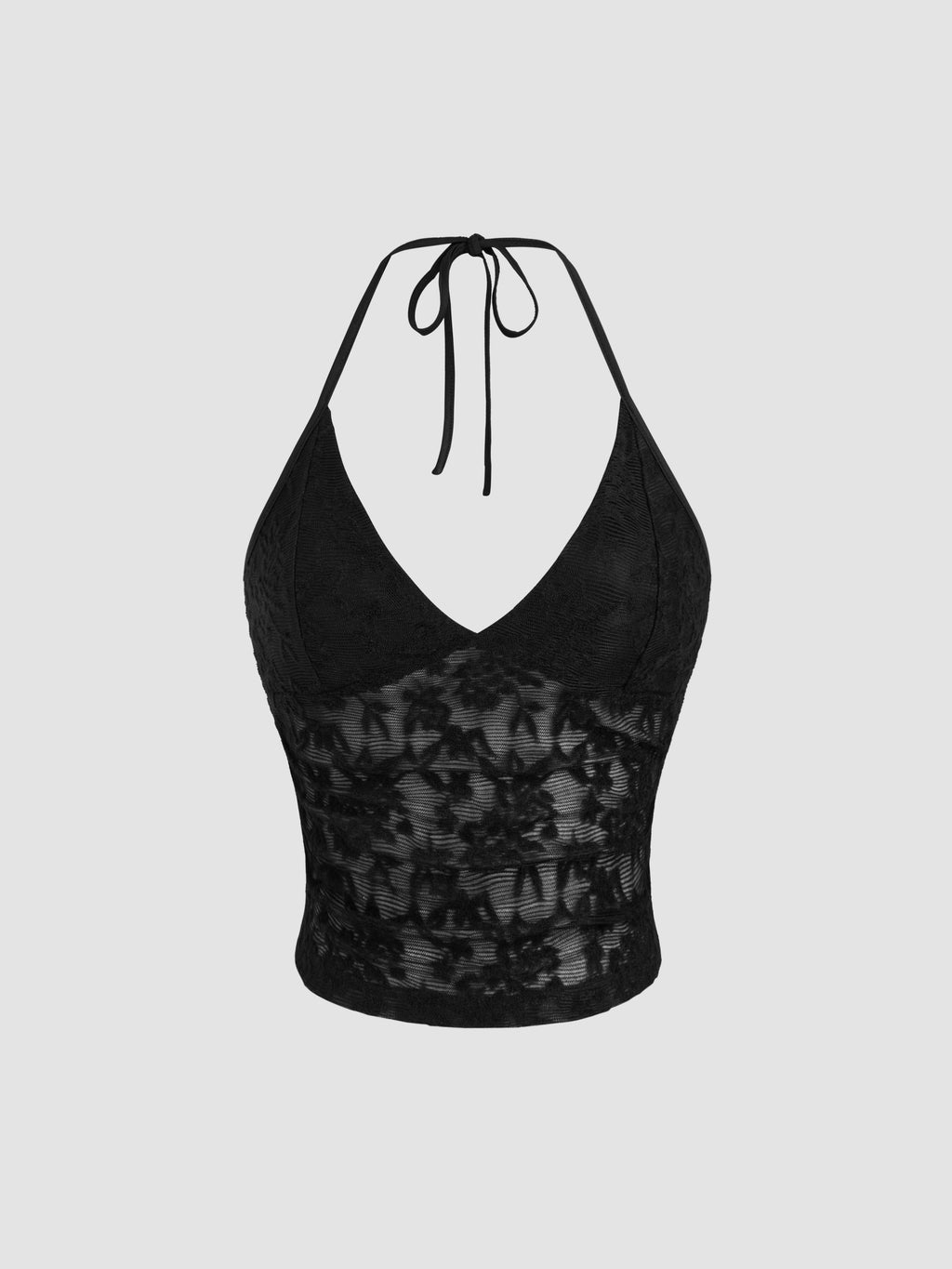 Lace Halter Neckline Floral Cami Top | TT98 - view 8