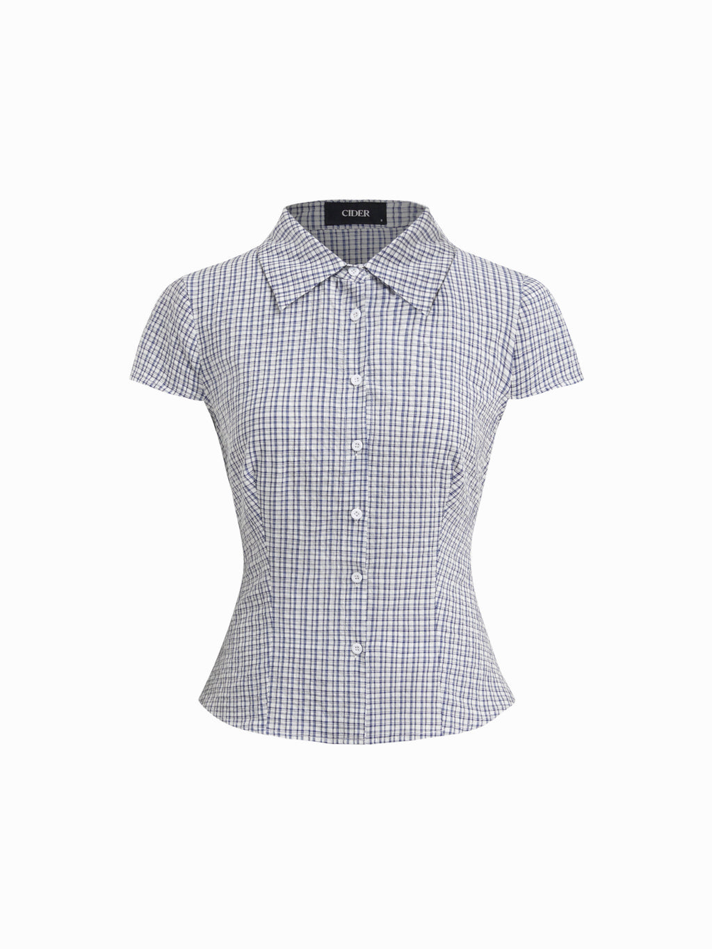 100% Cotton Tartan Short Sleeve Blouse | S67 - view 1
