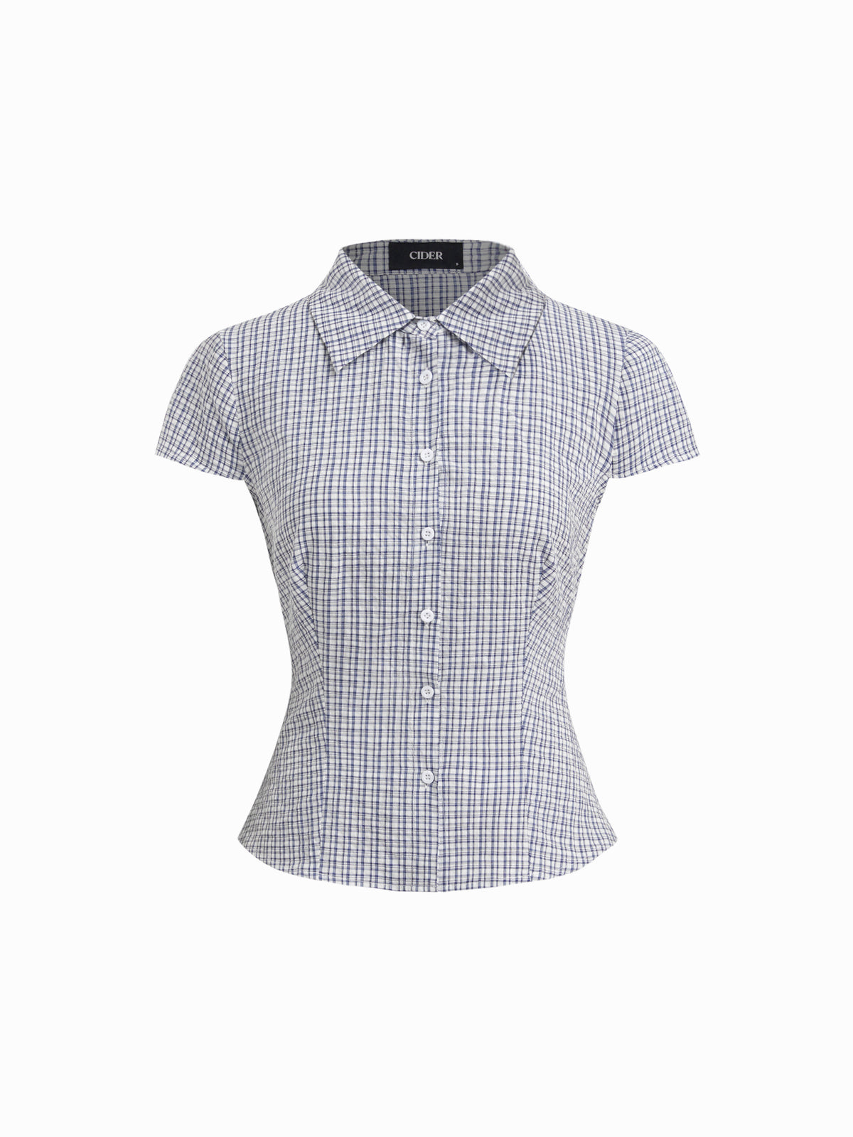 100% Cotton Tartan Short Sleeve Blouse | CI9 - view 11