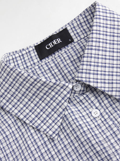 100% Cotton Tartan Short Sleeve Blouse | S67 - view 2