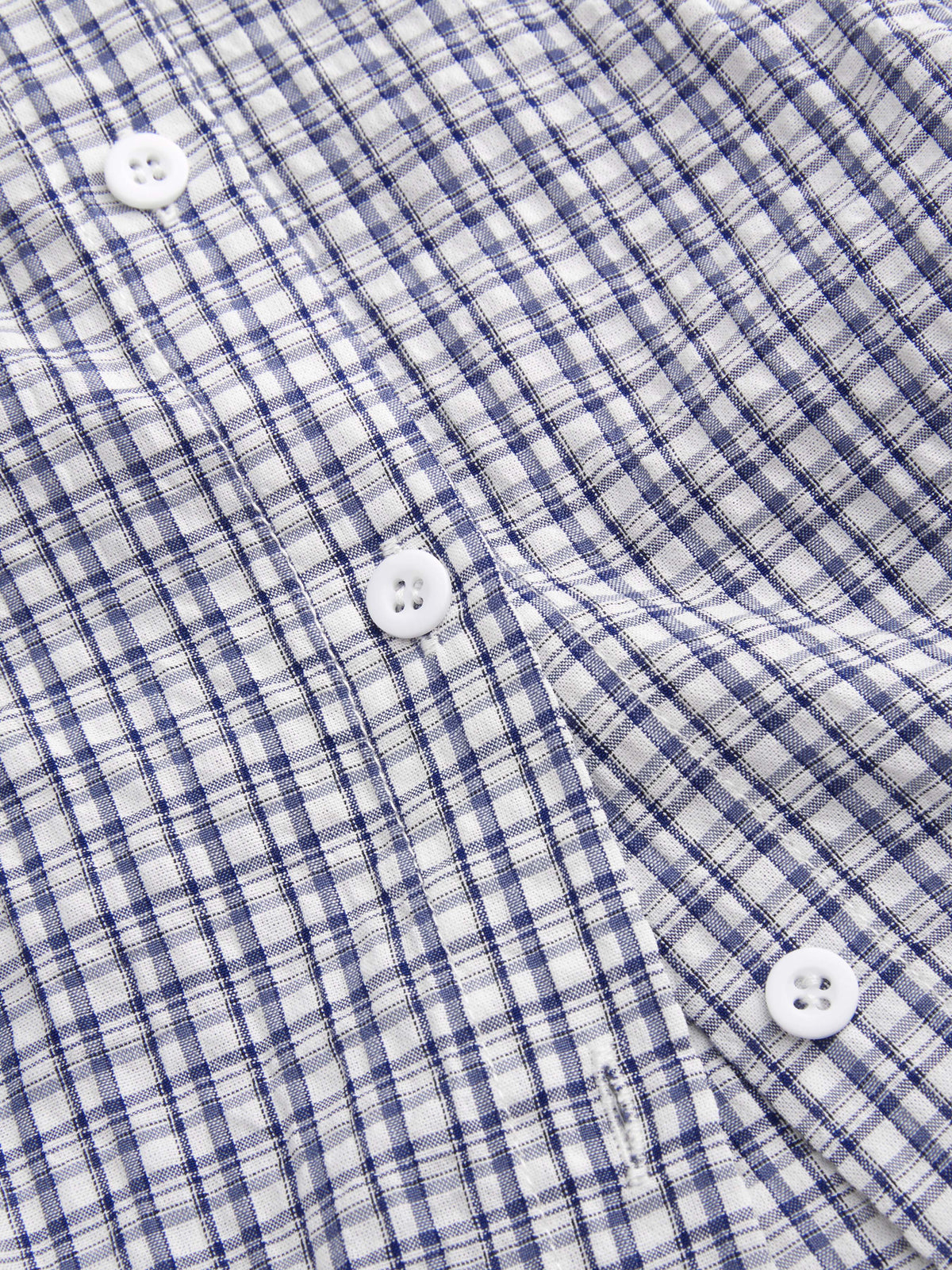 100% Cotton Tartan Short Sleeve Blouse | S67 - view 4
