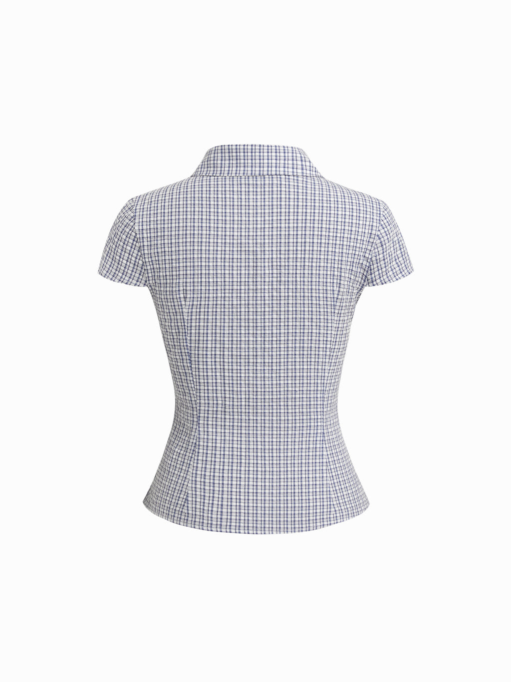 100% Cotton Tartan Short Sleeve Blouse | S67 - view 7