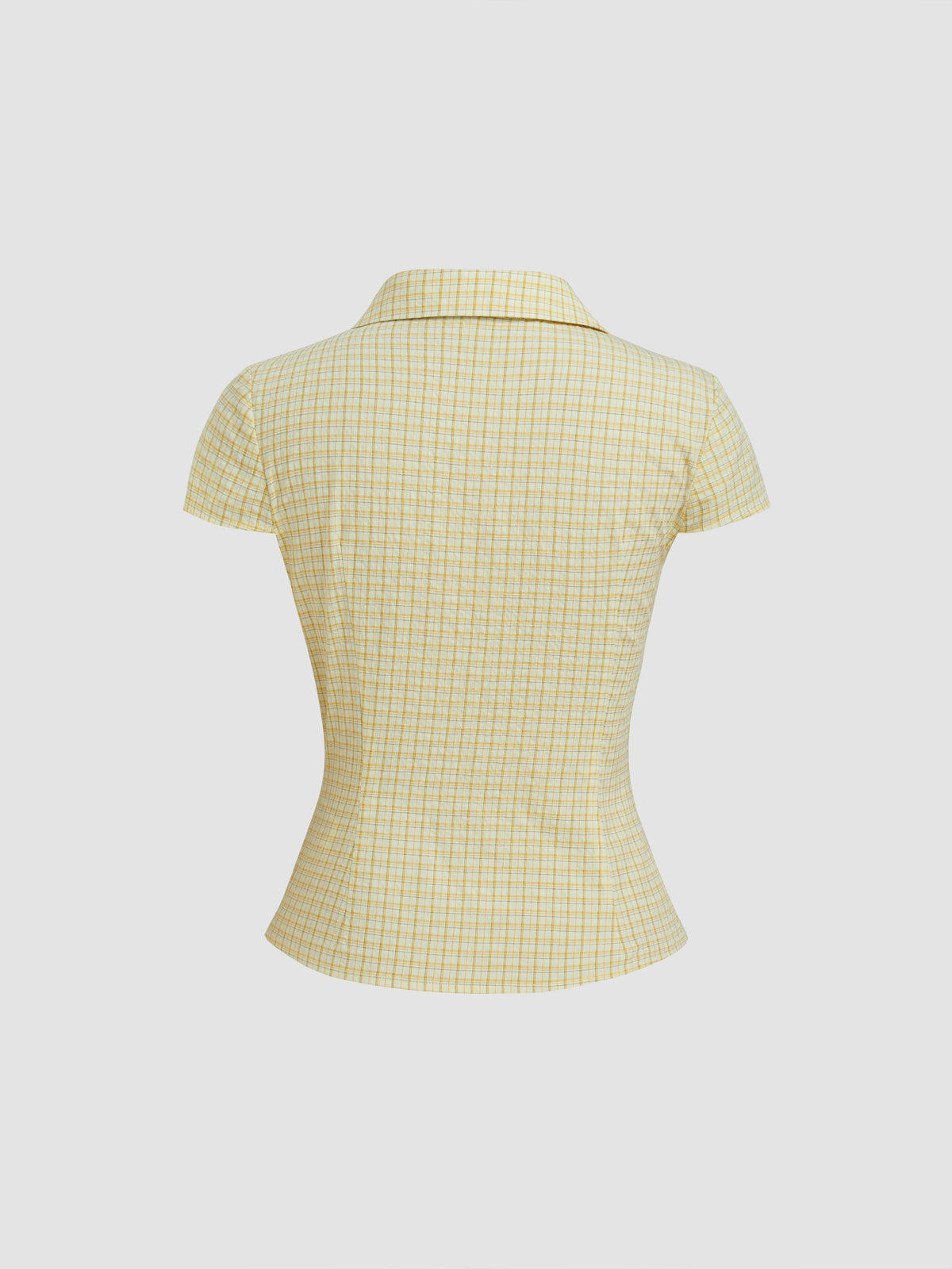 100% Cotton Tartan Short Sleeve Blouse | S67 - view 13