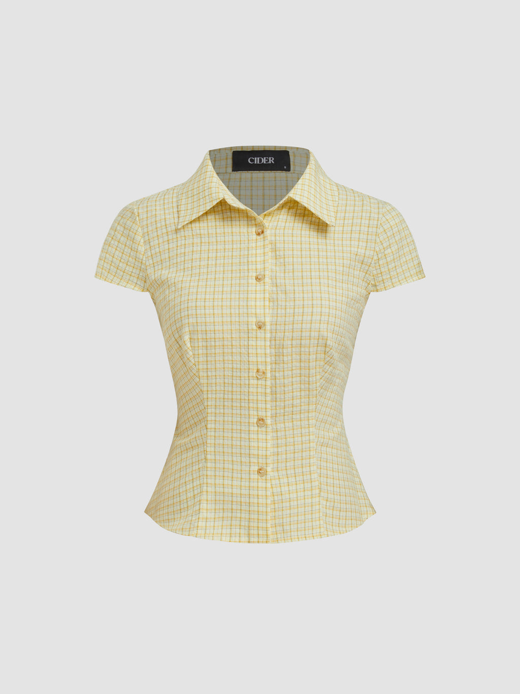 100% Cotton Tartan Short Sleeve Blouse | S67 - view 14