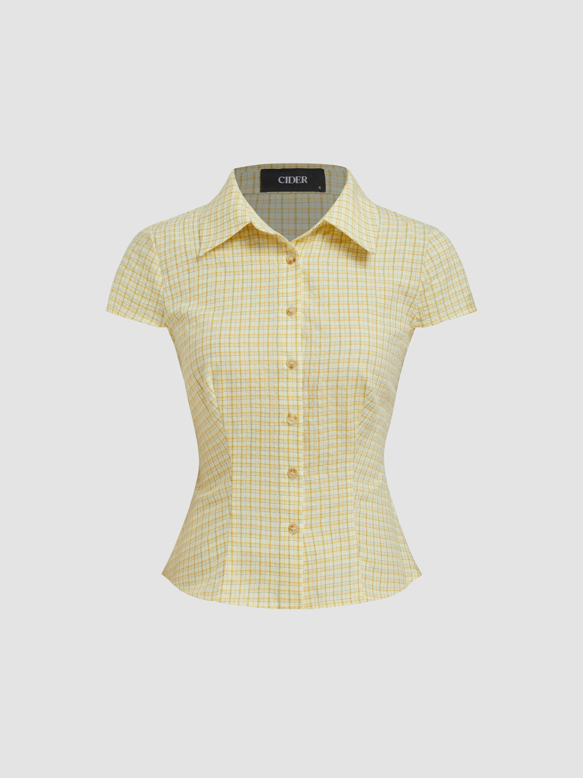 100% Cotton Tartan Short Sleeve Blouse | S67 - view 14