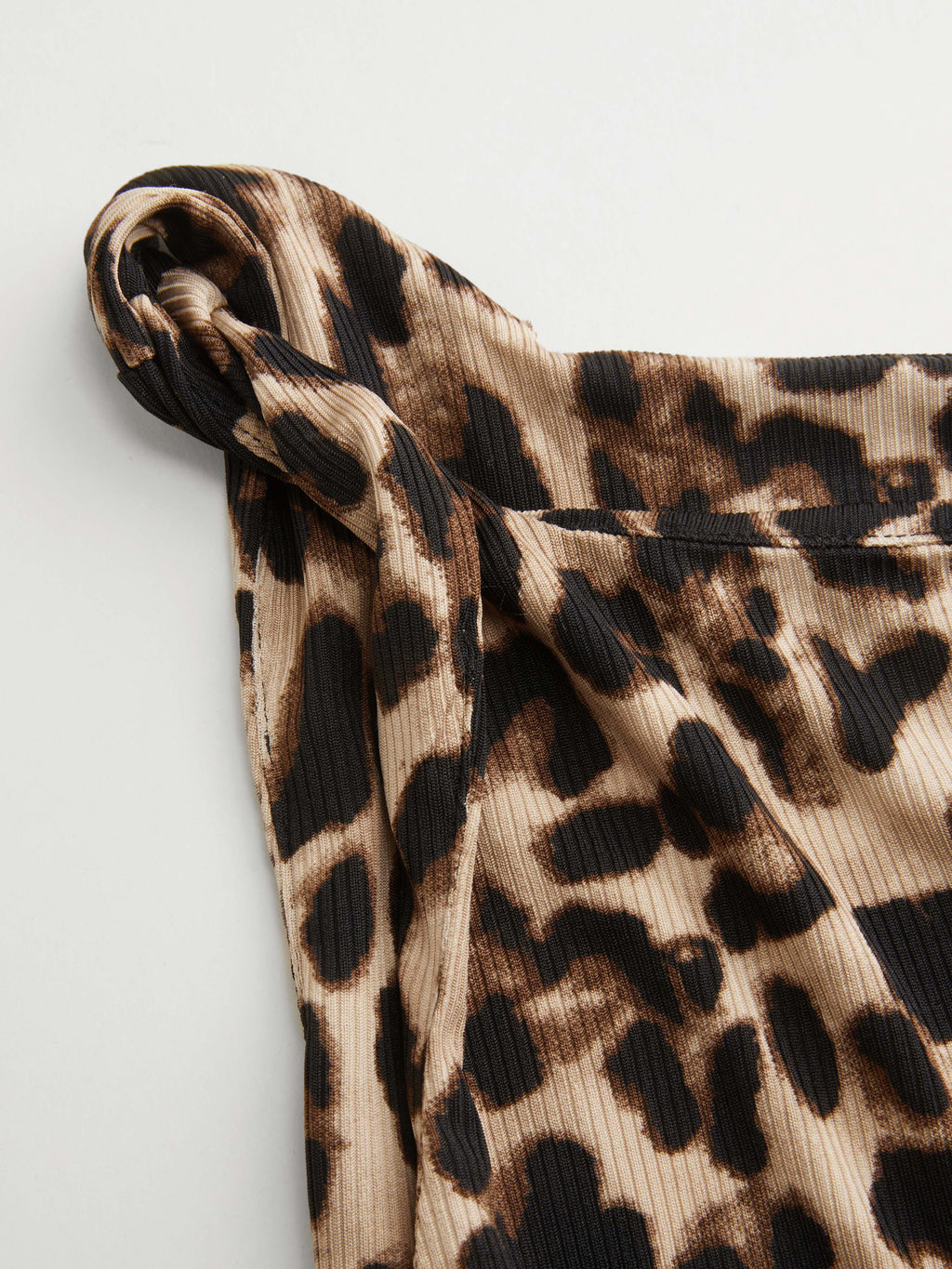 Leopard Boat Neck Ruched Asymmetrical Hem Tank Top | TT98 - view 14