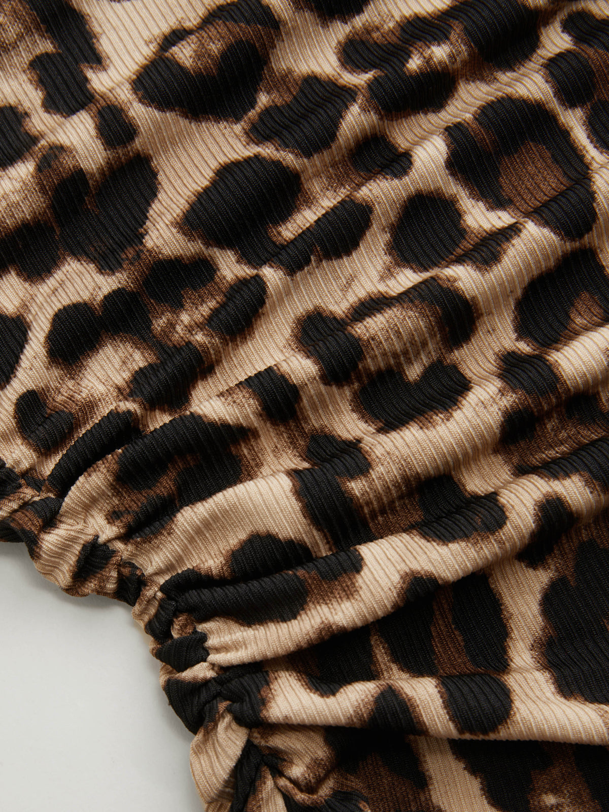 Leopard Boat Neck Ruched Asymmetrical Hem Tank Top | TT98 - view 15