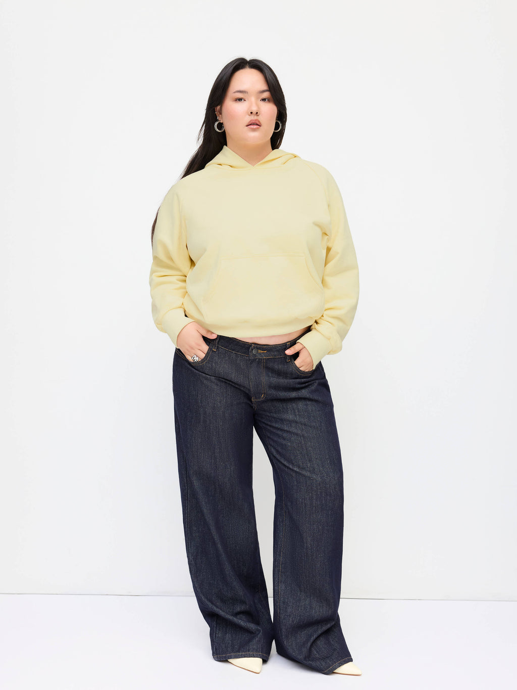Cotton-blend Long Sleeve Hoodie Curve & Plus | HD56 - view 4